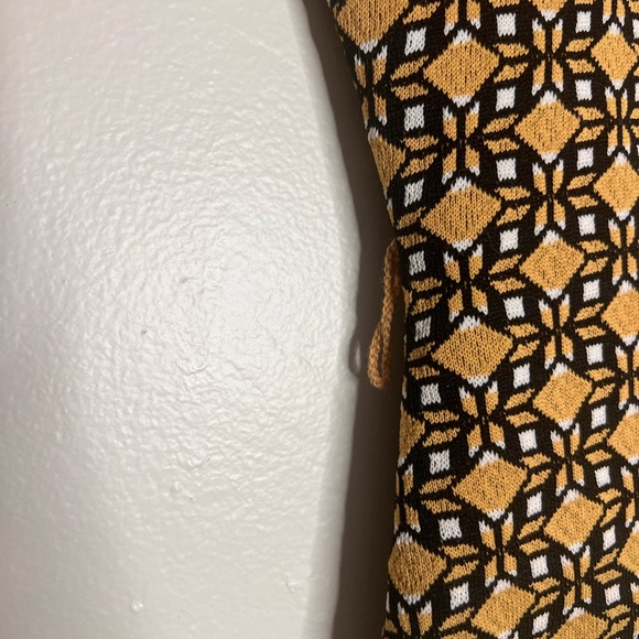 vintage gold ribbed geometric print sweater size medium - Picture 4 of 6